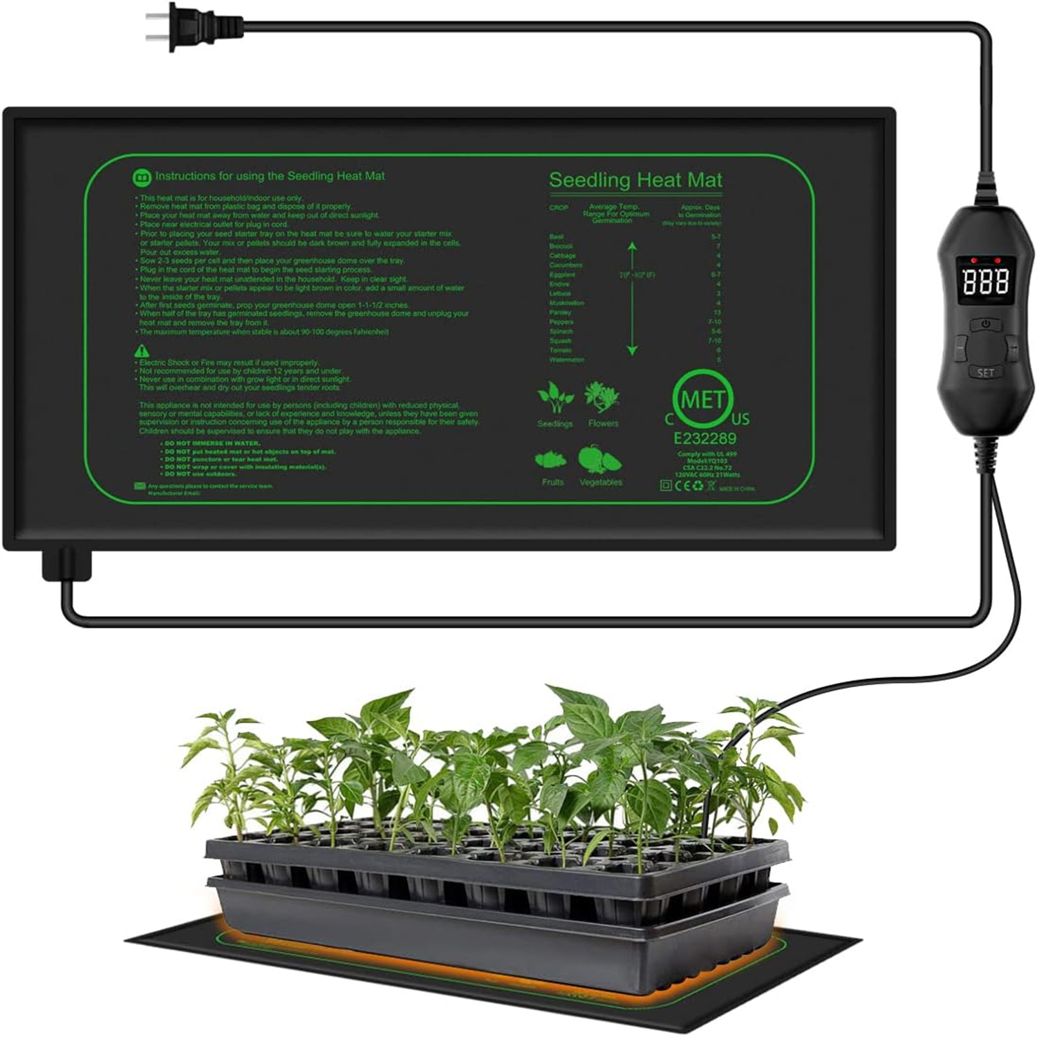 Alas Pemanas Bibit dengan Term - Rooting Gel Clone ulasan dan harga